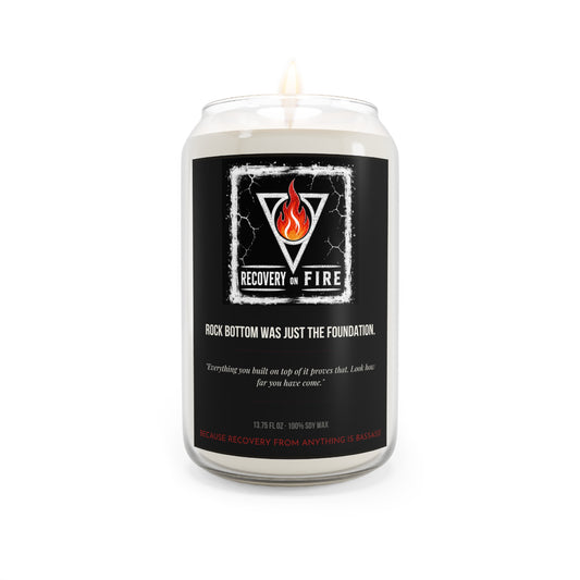 Recovery On Fire Scented Soy Candle – 13.75 oz (Inspirational Recovery Gift)