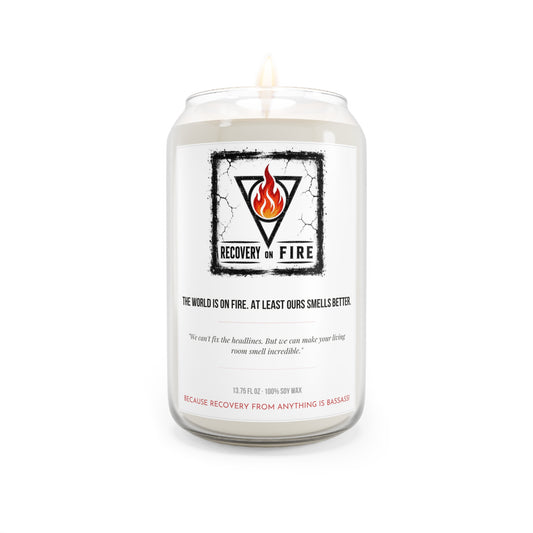 Recovery on Fire Scented Soy Candle — 13.75 oz Inspirational Aromatherapy Jar