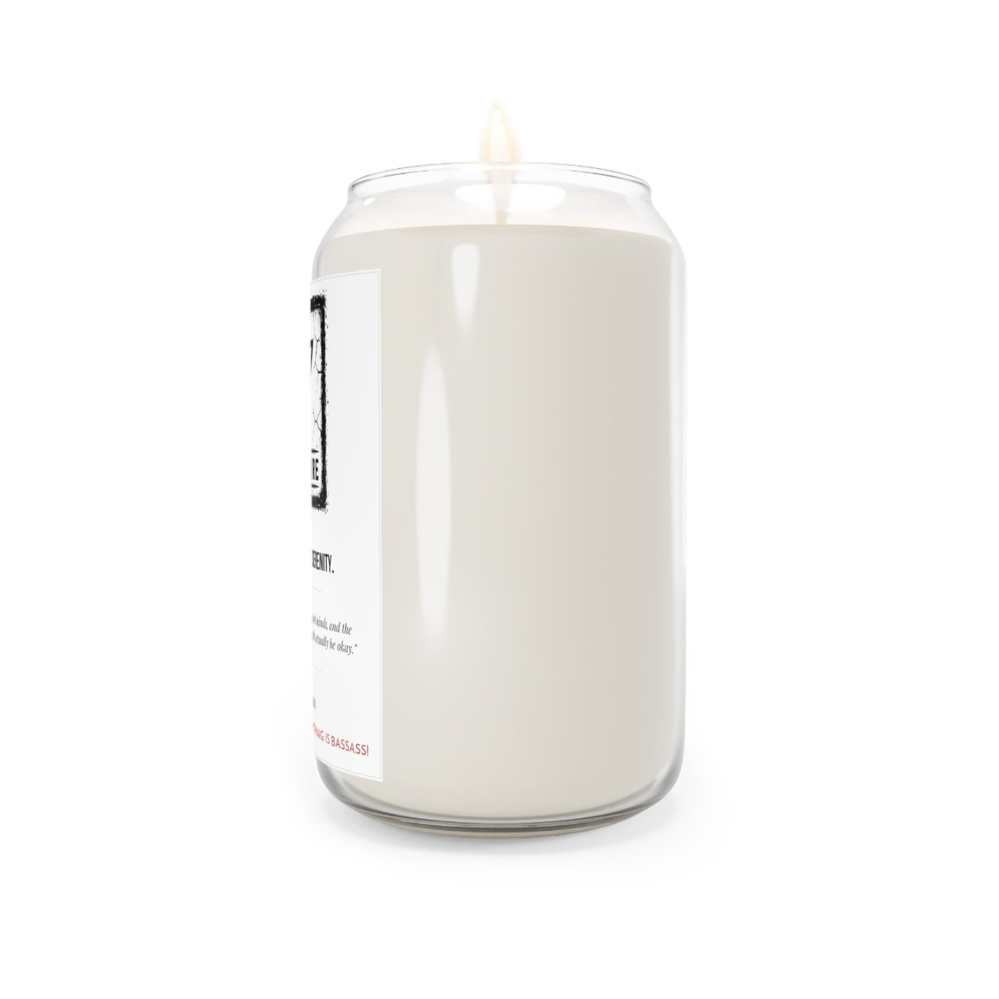 Recovery on Fire Scented Soy Candle — 13.75oz "Warning: May Cause Serenity" — Aromatherapy Gift for Sobriety & Self-Care